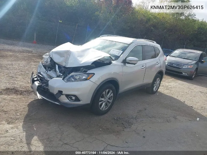 KNMAT2MV3GP626415 2016 Nissan Rogue Sv