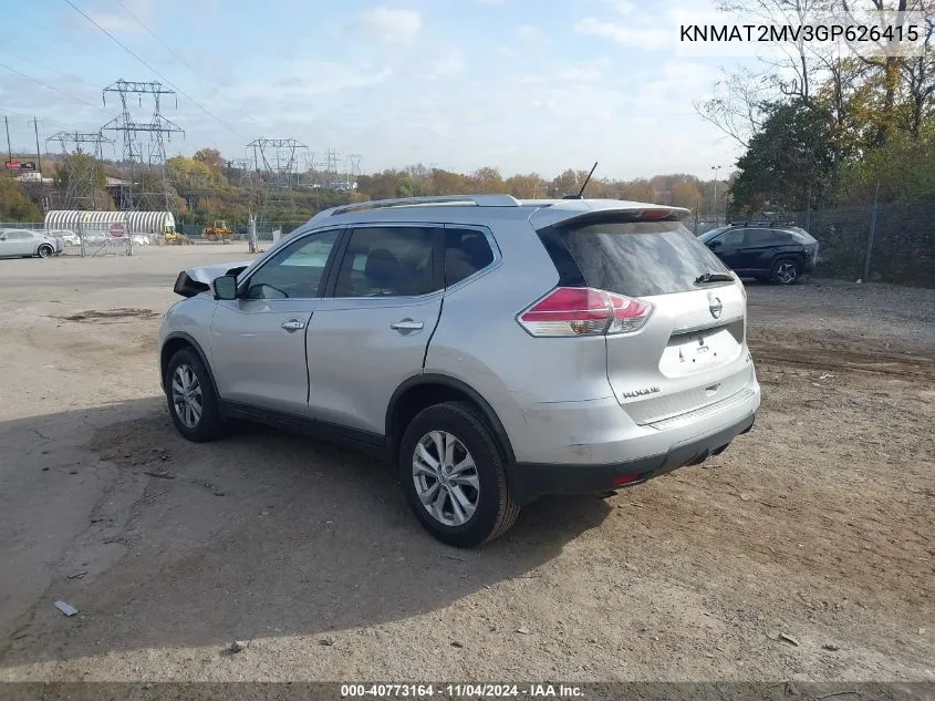 KNMAT2MV3GP626415 2016 Nissan Rogue Sv