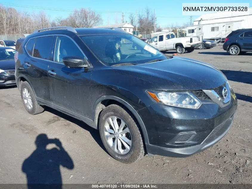 2016 Nissan Rogue Sv VIN: KNMAT2MV3GP733528 Lot: 40785320