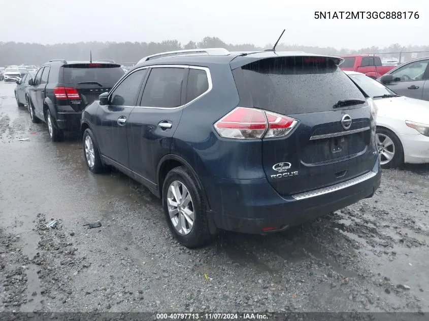 2016 Nissan Rogue Sv VIN: 5N1AT2MT3GC888176 Lot: 40797713