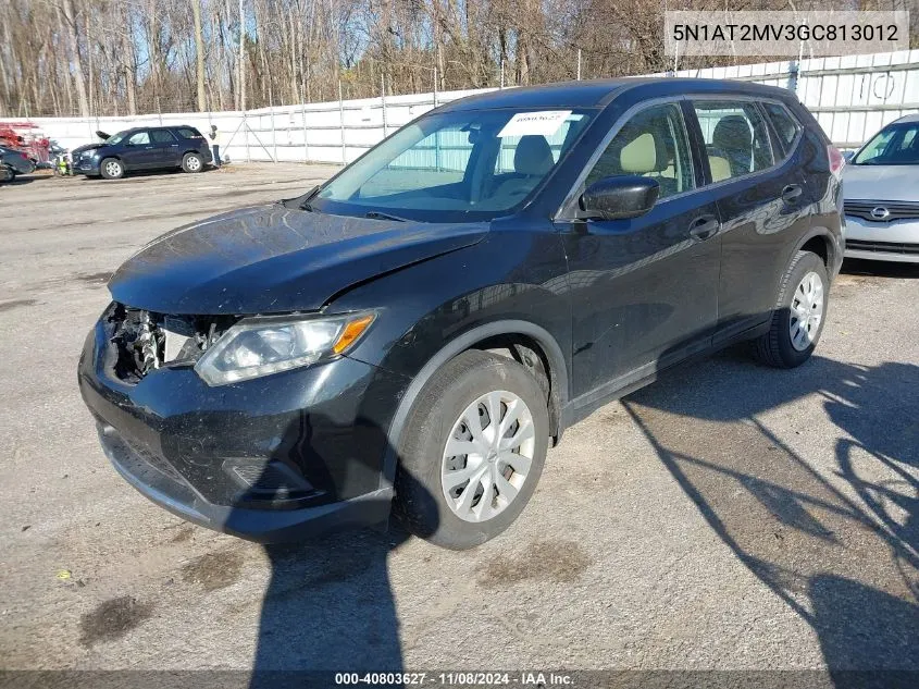 2016 Nissan Rogue S VIN: 5N1AT2MV3GC813012 Lot: 40803627