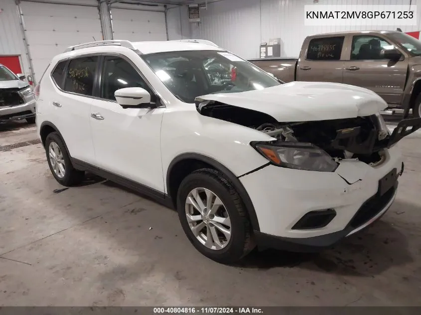 2016 Nissan Rogue Sv VIN: KNMAT2MV8GP671253 Lot: 40804816