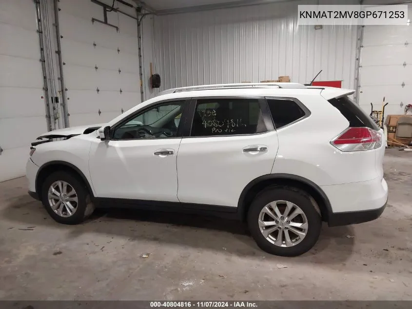 2016 Nissan Rogue Sv VIN: KNMAT2MV8GP671253 Lot: 40804816