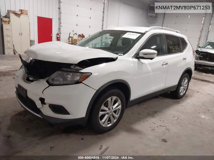 2016 Nissan Rogue Sv VIN: KNMAT2MV8GP671253 Lot: 40804816