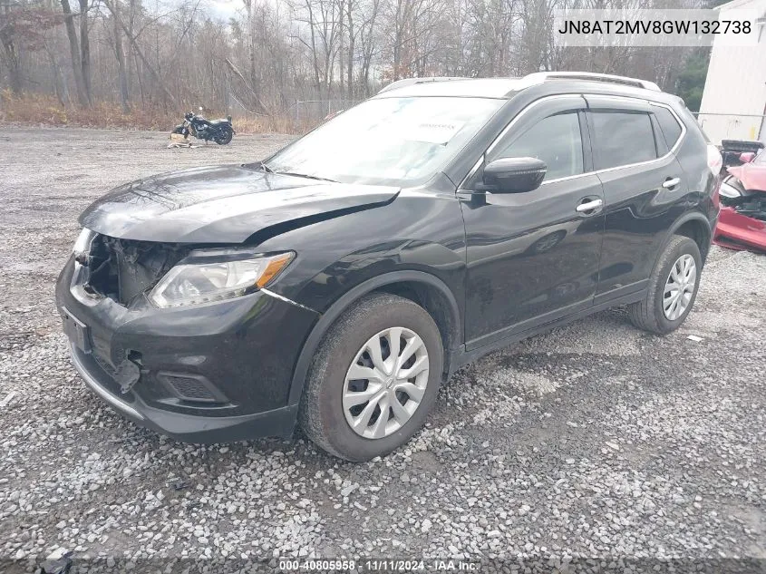 2016 Nissan Rogue S VIN: JN8AT2MV8GW132738 Lot: 40805958