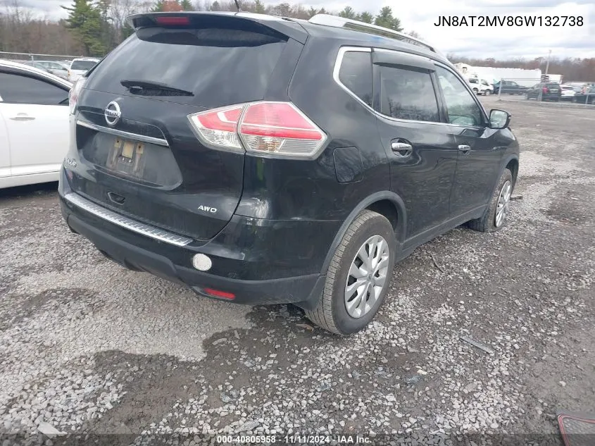 2016 Nissan Rogue S VIN: JN8AT2MV8GW132738 Lot: 40805958