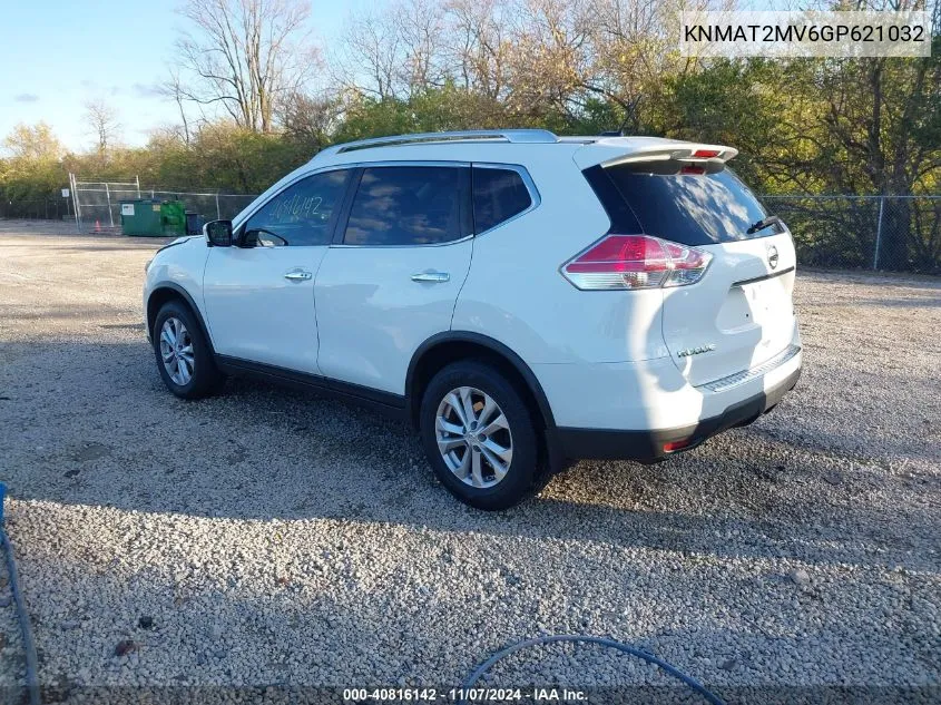 2016 Nissan Rogue Sv VIN: KNMAT2MV6GP621032 Lot: 40816142