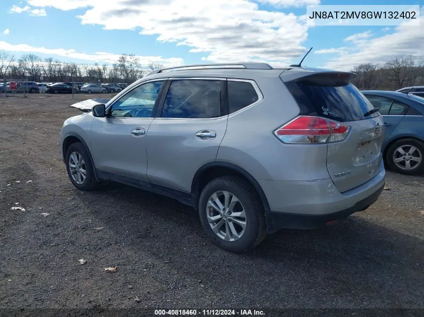 2016 Nissan Rogue Sv VIN: JN8AT2MV8GW132402 Lot: 40818460