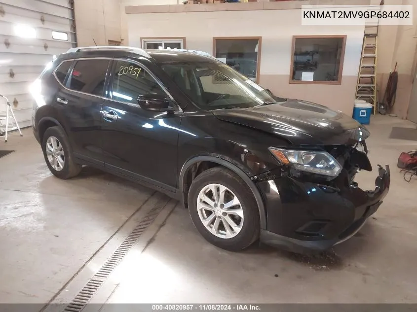 2016 Nissan Rogue Sv VIN: KNMAT2MV9GP684402 Lot: 40820957