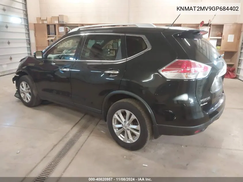 2016 Nissan Rogue Sv VIN: KNMAT2MV9GP684402 Lot: 40820957