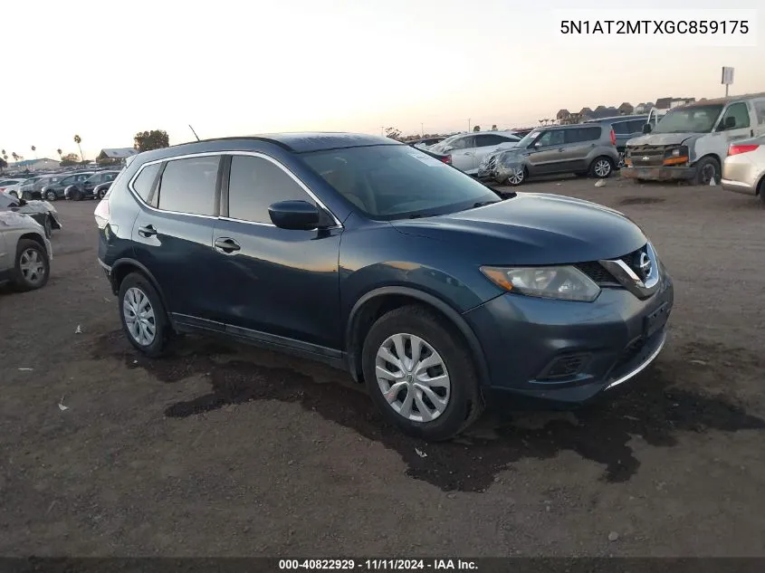 2016 Nissan Rogue S VIN: 5N1AT2MTXGC859175 Lot: 40822929