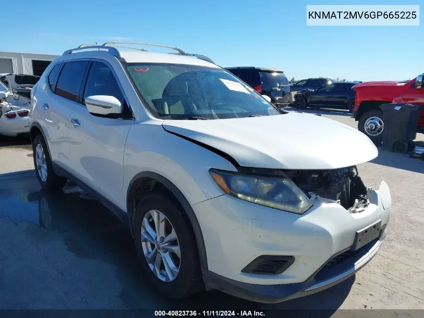 2016 Nissan Rogue S/Sl/Sv VIN: KNMAT2MV6GP665225 Lot: 40823736