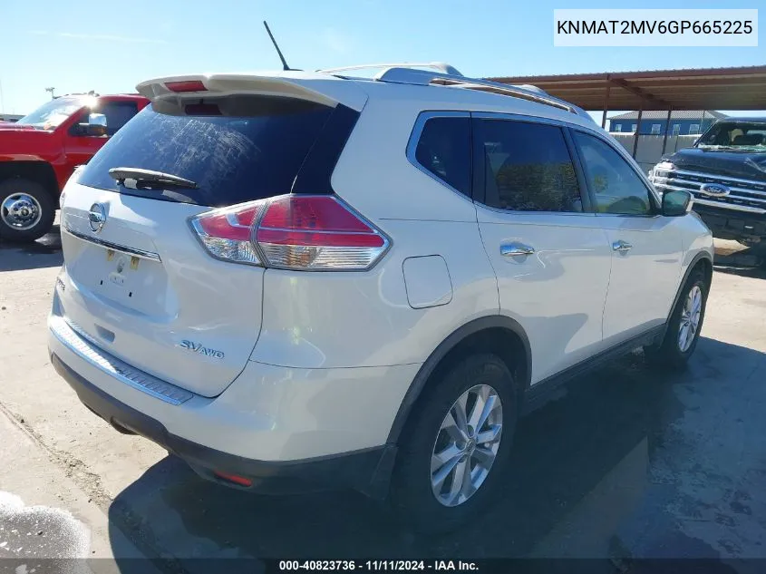 2016 Nissan Rogue S/Sl/Sv VIN: KNMAT2MV6GP665225 Lot: 40823736