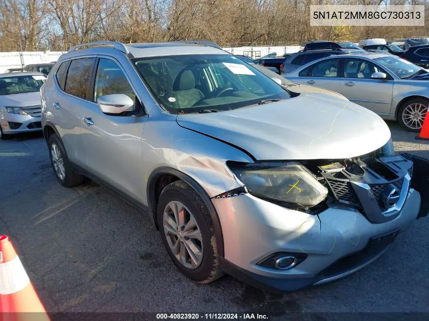 2016 Nissan Rogue S/Sl/Sv VIN: 5N1AT2MM8GC730313 Lot: 40823920