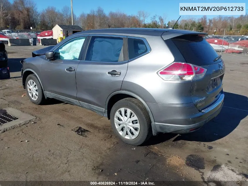 2016 Nissan Rogue S VIN: KNMAT2MV2GP612733 Lot: 40826924