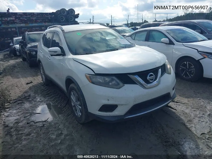 2016 Nissan Rogue Sv VIN: KNMAT2MT0GP656907 Lot: 40828213