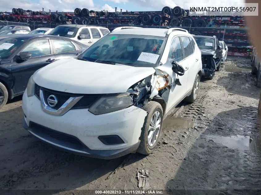 2016 Nissan Rogue Sv VIN: KNMAT2MT0GP656907 Lot: 40828213