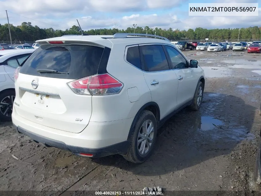 2016 Nissan Rogue Sv VIN: KNMAT2MT0GP656907 Lot: 40828213