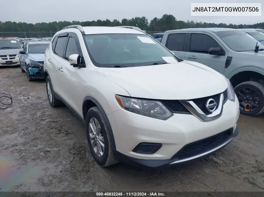 2016 Nissan Rogue Sv VIN: JN8AT2MT0GW007506 Lot: 40832248