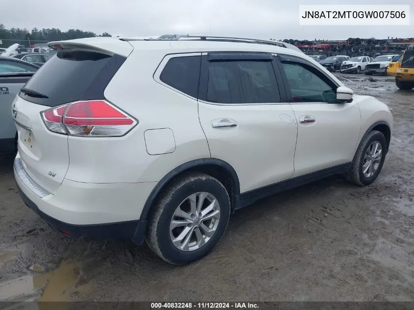 2016 Nissan Rogue Sv VIN: JN8AT2MT0GW007506 Lot: 40832248