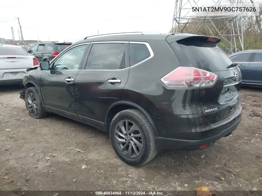 2016 Nissan Rogue Sl VIN: 5N1AT2MV9GC757626 Lot: 40834968