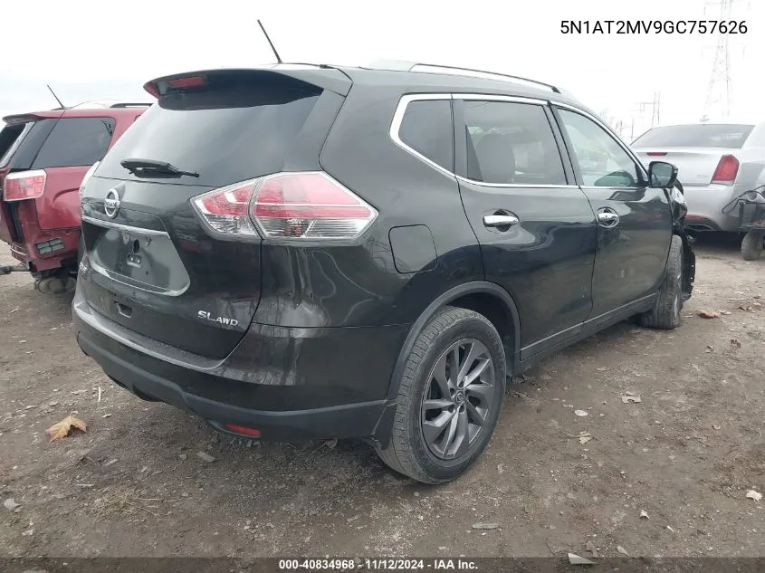 2016 Nissan Rogue Sl VIN: 5N1AT2MV9GC757626 Lot: 40834968