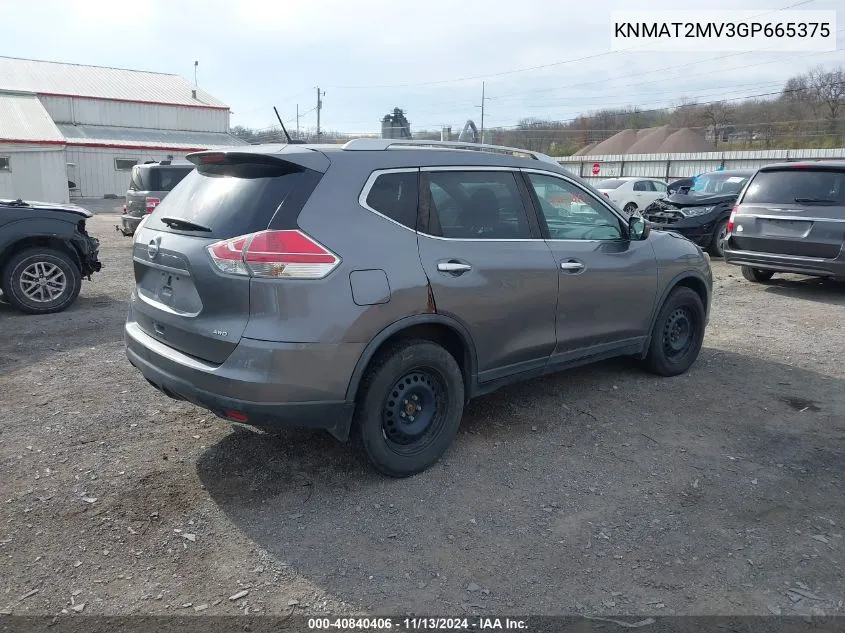 KNMAT2MV3GP665375 2016 Nissan Rogue S