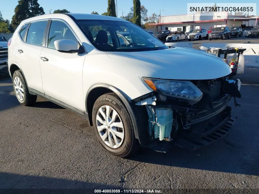 2016 Nissan Rogue S VIN: 5N1AT2MT1GC844855 Lot: 40853059