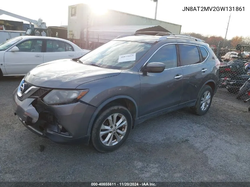 2016 Nissan Rogue Sv VIN: JN8AT2MV2GW131861 Lot: 40855611