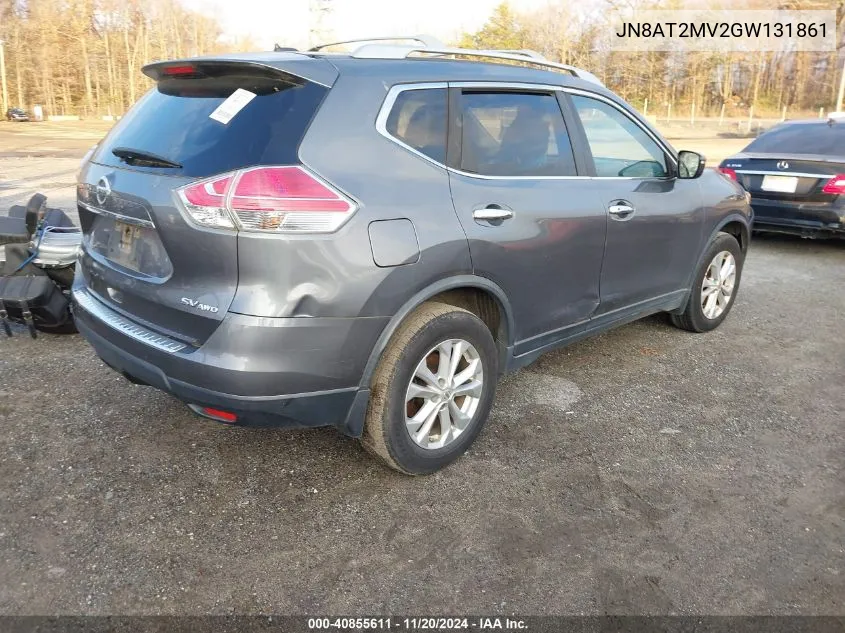 2016 Nissan Rogue Sv VIN: JN8AT2MV2GW131861 Lot: 40855611