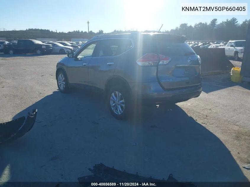 2016 Nissan Rogue Sv VIN: KNMAT2MV5GP660405 Lot: 40856589