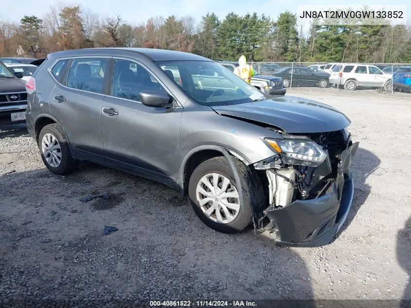 2016 Nissan Rogue S VIN: JN8AT2MV0GW133852 Lot: 40861522