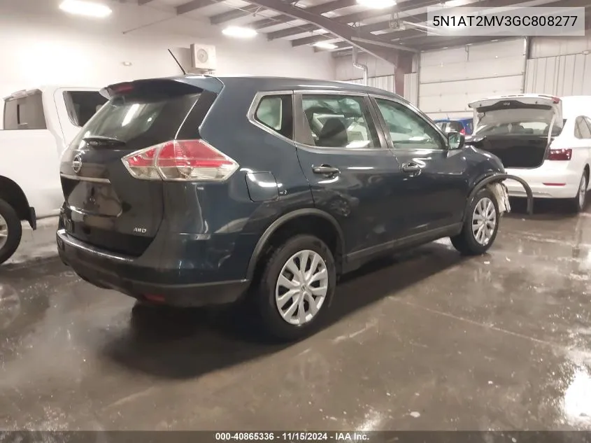 2016 Nissan Rogue S/Sl/Sv VIN: 5N1AT2MV3GC808277 Lot: 40865336