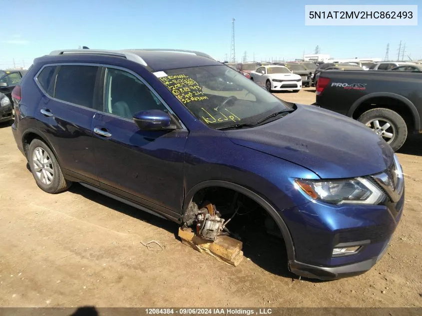 2017 Nissan Rogue VIN: 5N1AT2MV2HC862493 Lot: 12084384