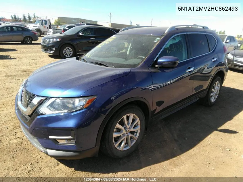 2017 Nissan Rogue VIN: 5N1AT2MV2HC862493 Lot: 12084384