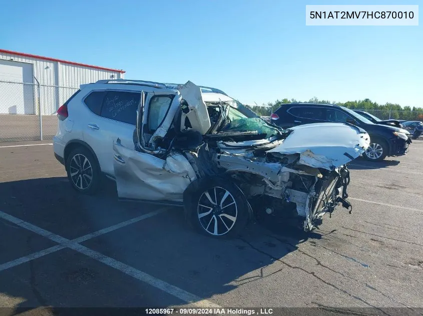 2017 Nissan Rogue VIN: 5N1AT2MV7HC870010 Lot: 12085967