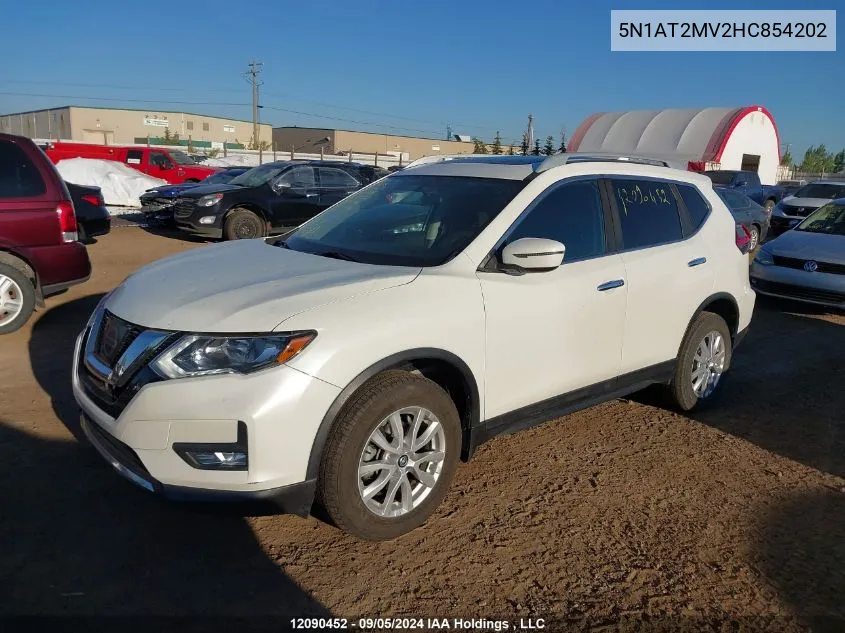 2017 Nissan Rogue VIN: 5N1AT2MV2HC854202 Lot: 12090452