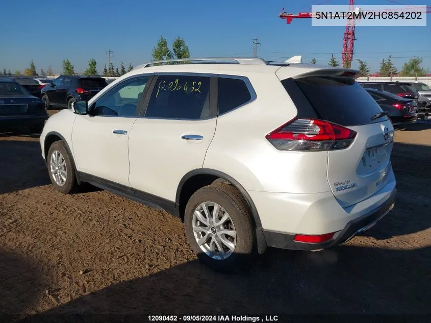 2017 Nissan Rogue VIN: 5N1AT2MV2HC854202 Lot: 12090452