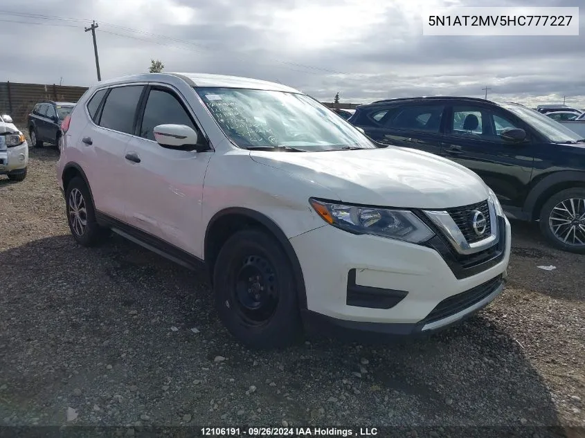 2017 Nissan Rogue VIN: 5N1AT2MV5HC777227 Lot: 12106191