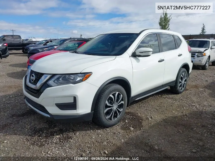 2017 Nissan Rogue VIN: 5N1AT2MV5HC777227 Lot: 12106191