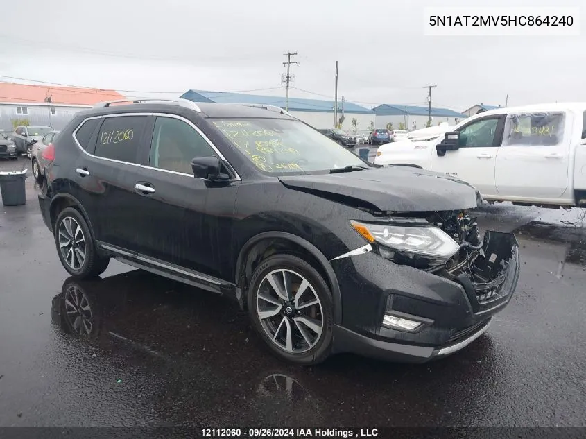 2017 Nissan Rogue VIN: 5N1AT2MV5HC864240 Lot: 12112060