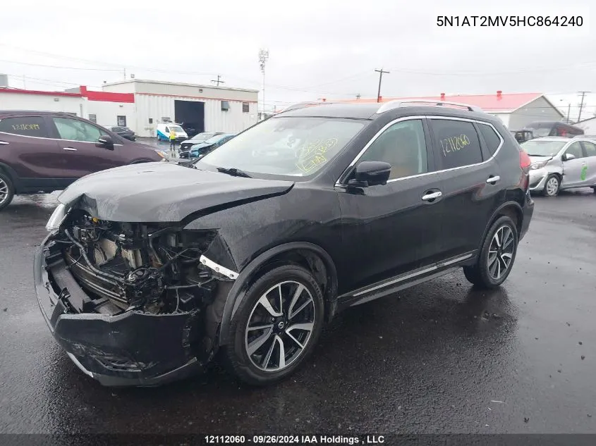 2017 Nissan Rogue VIN: 5N1AT2MV5HC864240 Lot: 12112060