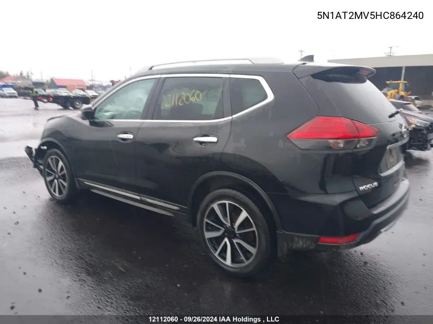 2017 Nissan Rogue VIN: 5N1AT2MV5HC864240 Lot: 12112060