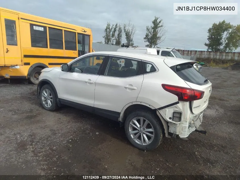 2017 Nissan Rogue Sport S/Sv/Sl VIN: JN1BJ1CP8HW034400 Lot: 12112439