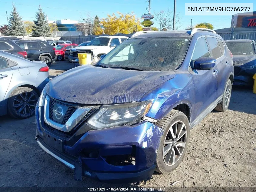 2017 Nissan Rogue VIN: 5N1AT2MV9HC766277 Lot: 12121829