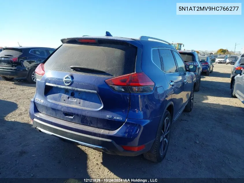 2017 Nissan Rogue VIN: 5N1AT2MV9HC766277 Lot: 12121829