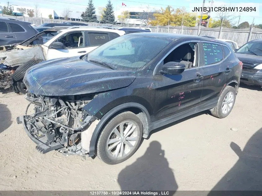 2017 Nissan Rogue Sport S/Sv/Sl VIN: JN1BJ1CR3HW124894 Lot: 12137750