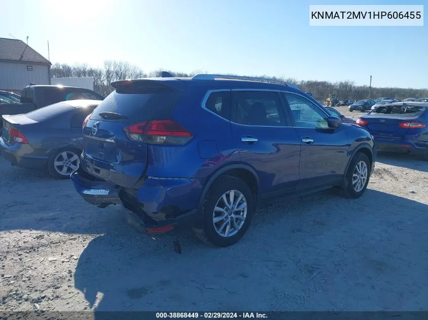 2017 Nissan Rogue Sv VIN: KNMAT2MV1HP606455 Lot: 38868449