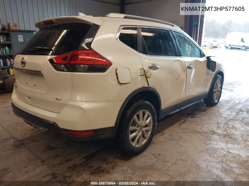 2017 Nissan Rogue Sv VIN: KNMAT2MT3HP577605 Lot: 38875984