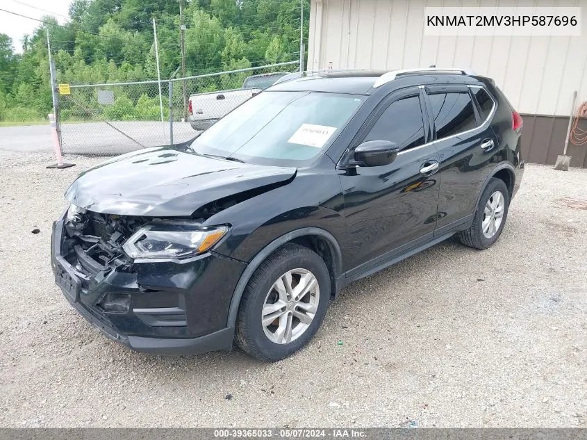 2017 Nissan Rogue S VIN: KNMAT2MV3HP587696 Lot: 39365033